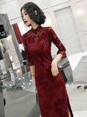 Vintage Lace Hollow Improved Long Cheongsams