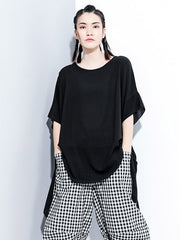 Original Irregularity Split-Joint T-Shirts Tops