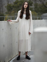 Two Pieces Inner Dress&See-through Long Dress