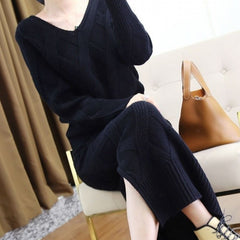 Women Thick V-Neck Casual Dress