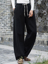 Vintage Loose Solid Color Bloomers Pants