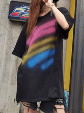 Retro Printed Loose Round Neck Loose Casual T-Shirt