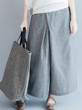 Large Vertical Striped Wide-Leg Pants