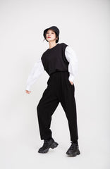 Women Stitching Round Neck Pullover Sweatshirt