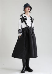 Bow Back Loose Fluffy Skirt