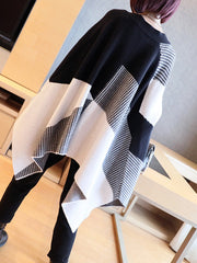 Women Loose Color Matching Casual Coat