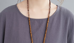 Loose Ethnic Printed Split-Joint Midi Dress