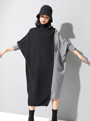 Casual Fashion Loose Stitching Dress