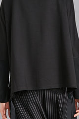 Women All Match Irregular Solid Color Sweatshirt