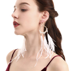 Elegant Circle Alloy Color Preserving Bead Earrings