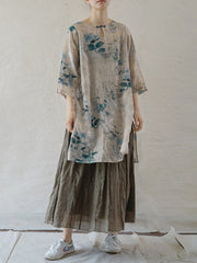 Original Half Sleeves Printed Long Blouse