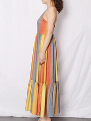 Original Pleats Split-Joint Sleeveless Dress