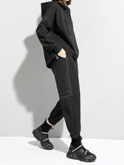 Loose Zipper Split-Joint Hooded Sweatshirt