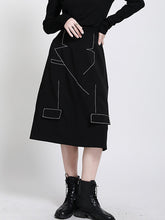 Women Retro Irregular Print Skirt