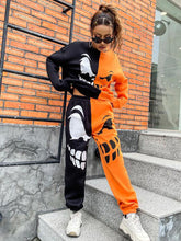 Retro Printed Funny Halloween Suit