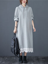 Women Loose Stitching Casual Dress