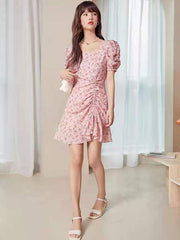 Sweet Strawberry Fudges Floral Mini Dress