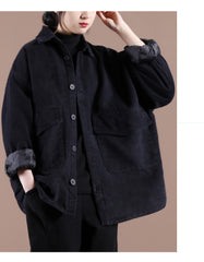 Women Long Sleeves Loose Retro Shirt