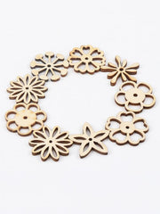 Hollow Flower Pattern Wood Piece