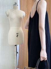 U-Neck Suspender Drape Sleeveless Vest Dress