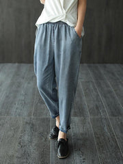 Loose Simple Comfortable Jean Harem Pants