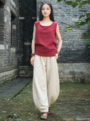 Vintage Ramie Cotton Linen Bloomers Pants