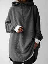 Half Zipper Plush Loose Sweatshirt
