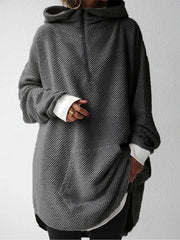 Half Zipper Plush Loose Sweatshirt