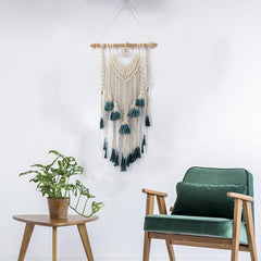 Tie-dyed Colorful Tasseled Crochet Decoration