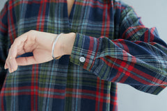 Women Loose Pullover Plaid Shirt