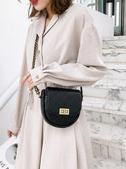 Plain Rhombic Semi-Circular Saddle Bag
