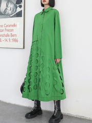 Street Style Loose Casual Broken Design Maxi Dress