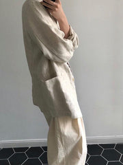 Chic Linen Cotton Casual Cover-up