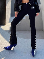 Casual Solid Color High-Waisted Skinny Leg Jeans