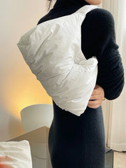 Pleated Stitching Solid Color Shoulder Bag