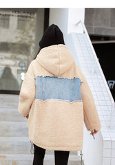 Women Thick Plus Velvet Loose Long Sleeve Pullover Sweatshirt