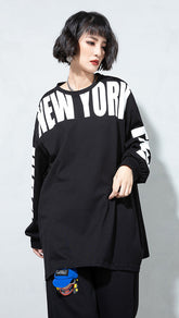 Retro Personality Loose Round Neck Top