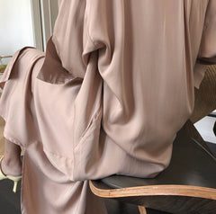 Lapel Shirt Dress Holiday Sun Protection Long Maxi Dress