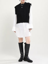 Women Color Matching Splicing Casual Dress