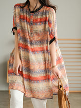 Lightweight Printed Sunscreen Loose Raglan Sleeve Shirt