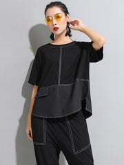 Loose Simple Split-Joint T-Shirts