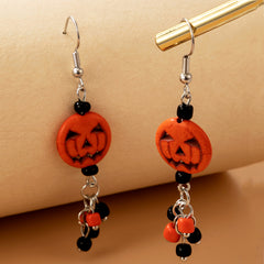 Halloween Pumpkin Long Earrings