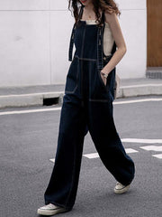 Vintage Empire Column Denim Jumpsuits