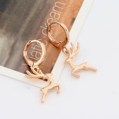 Women Simple Christmas Fawn Earrings