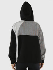 Simple Clashing Hoodie Sweatshirt