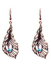 Leaf Pattern Alloy Earrings Accessories