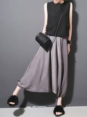 3 Colors Elasticity Cuprammonuium Knickerbockers Culotte Pants