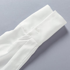 Women Waisted Leaky Back Hollow Tie Shirt