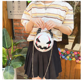 Exaggerated Pumpkin Demon Acrylic Chain Crossbody Bag