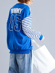 Casual Stripe Neck Printed Shirt